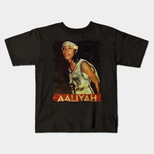 TEXTURE ART- Aaliyah - RETRO STYLE 4 Kids T-Shirt